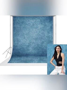 UrcTepics 6×8ft Abstract Blue Backdrop